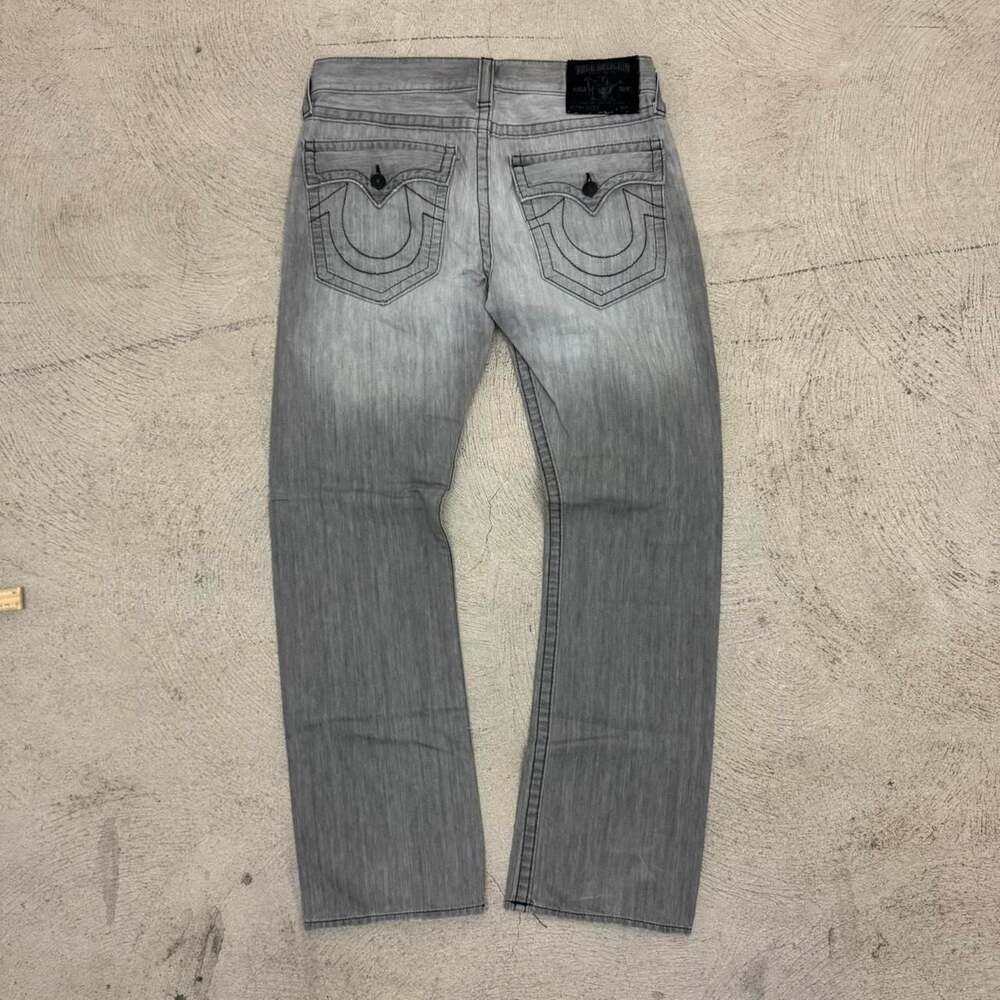 True Religion Ricky Straight Faded Black Made in USA Jeans